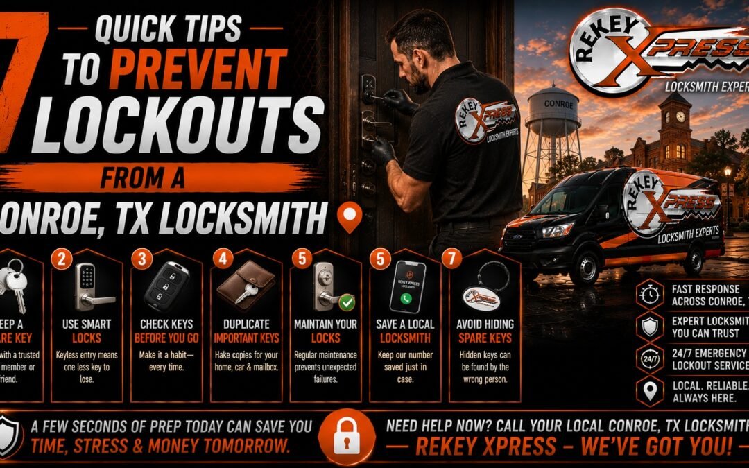 7 Quick Tips to Prevent Lockouts from a Conroe TX Locksmith