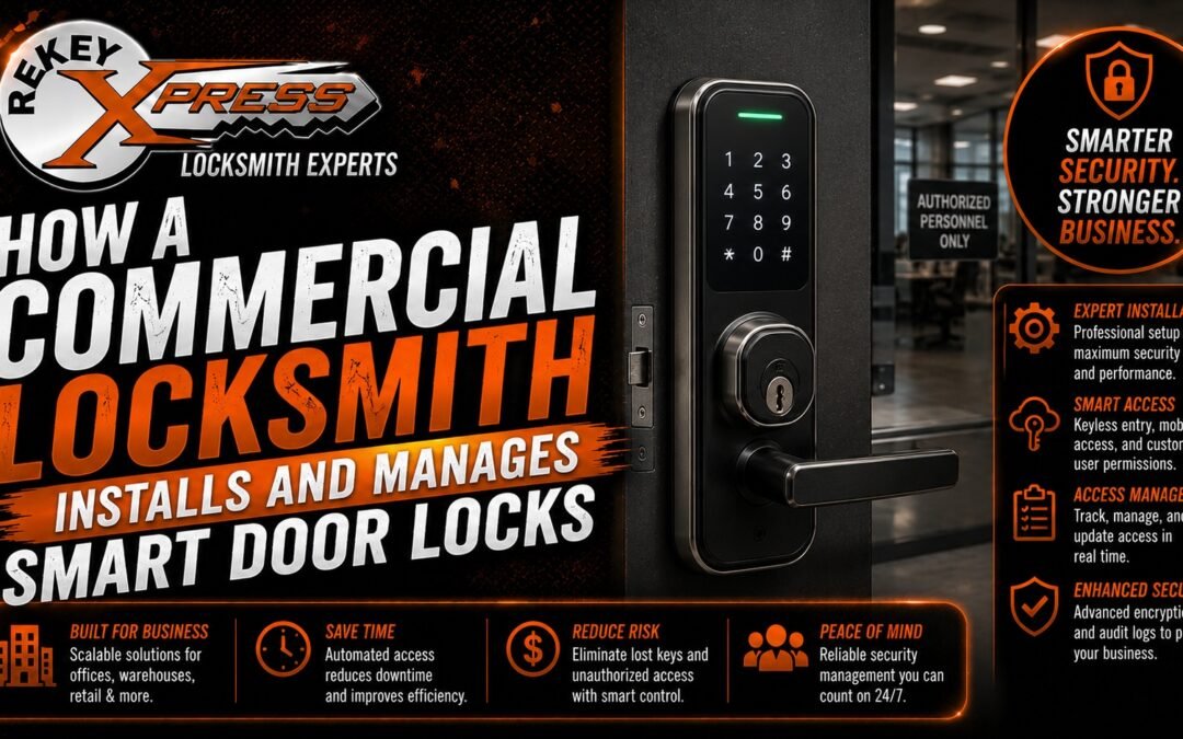 How a Commercial Locksmith Installs and Manages Smart Door Locks 