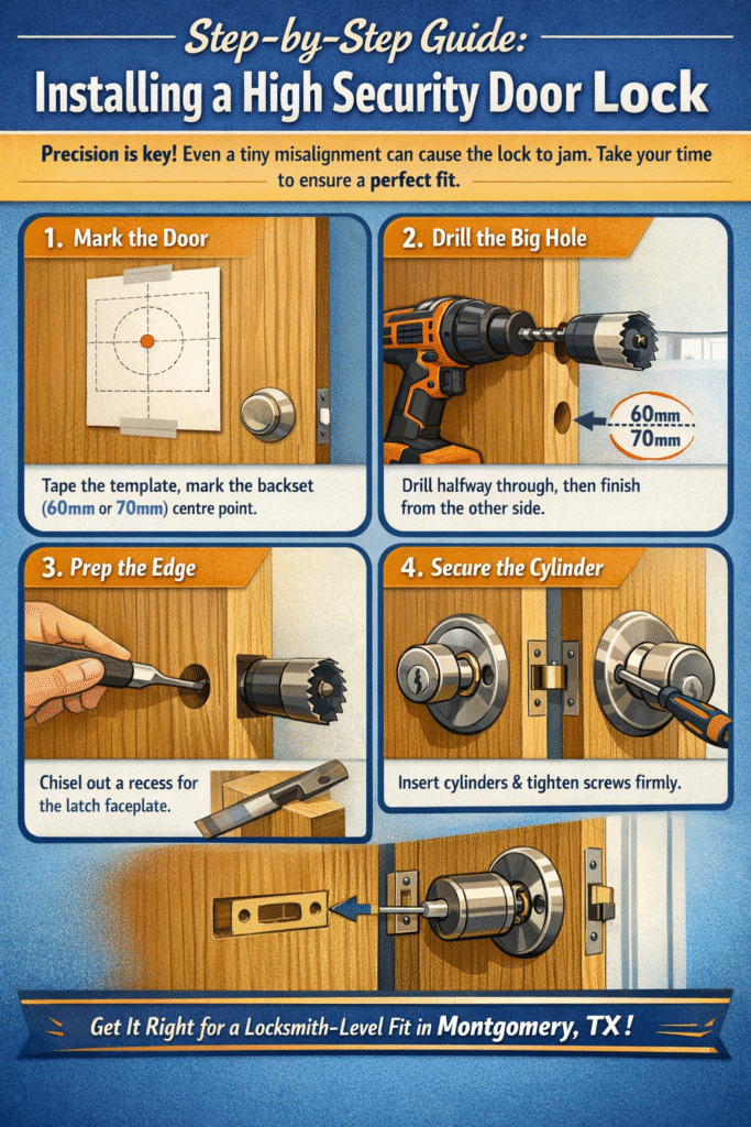 Step-by-Step Guide: How to install high security door lock correctly?