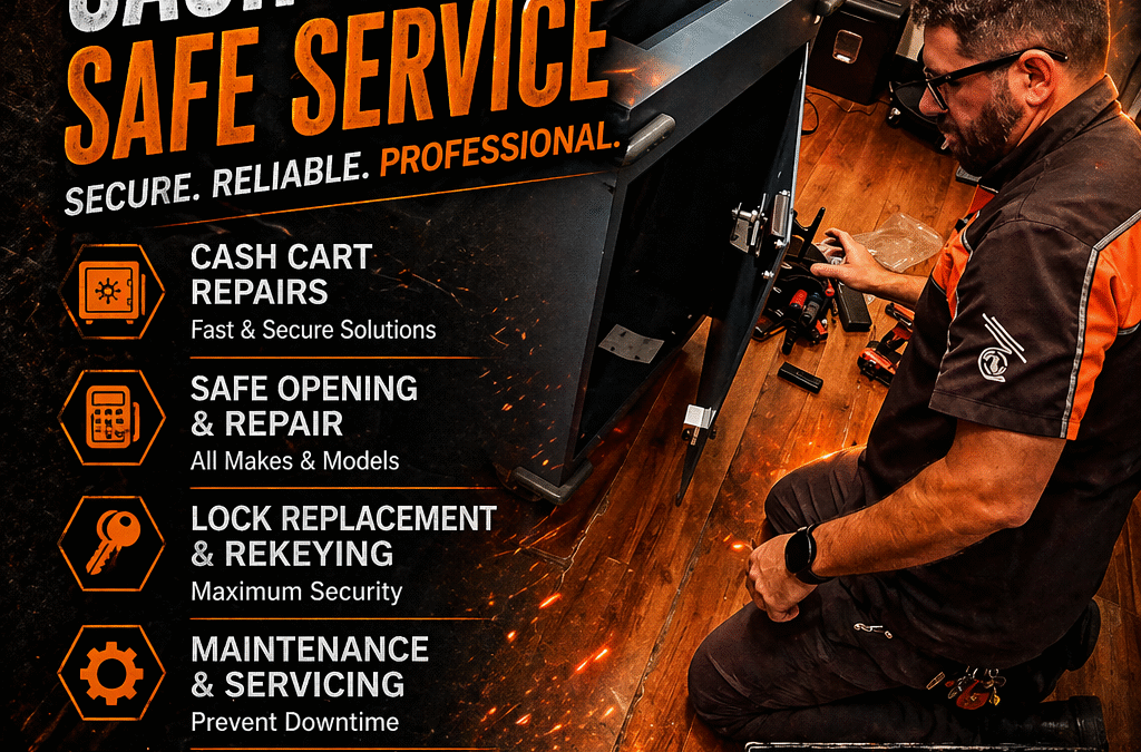 ReKey Xpress Locksmith Opens & Repairs Rolling Cash Cart Safe for Major Retailer in Conroe, TX