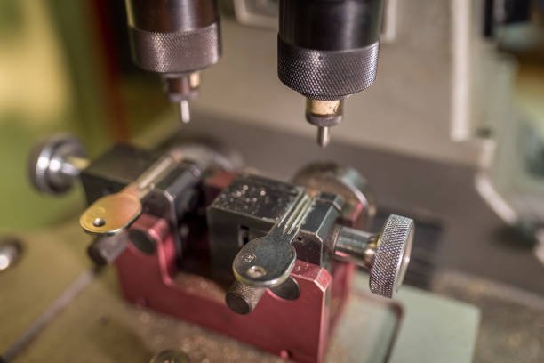 Experienced keysmith unlocking door quickly without causing any damage
