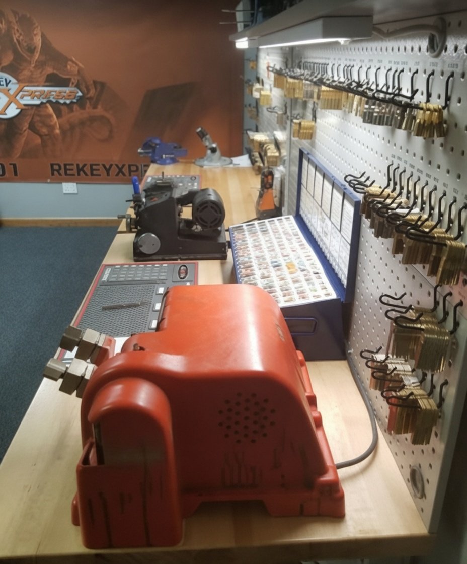 Emergency locksmith repairing damaged lock system in Montgomery, TX property<br />
