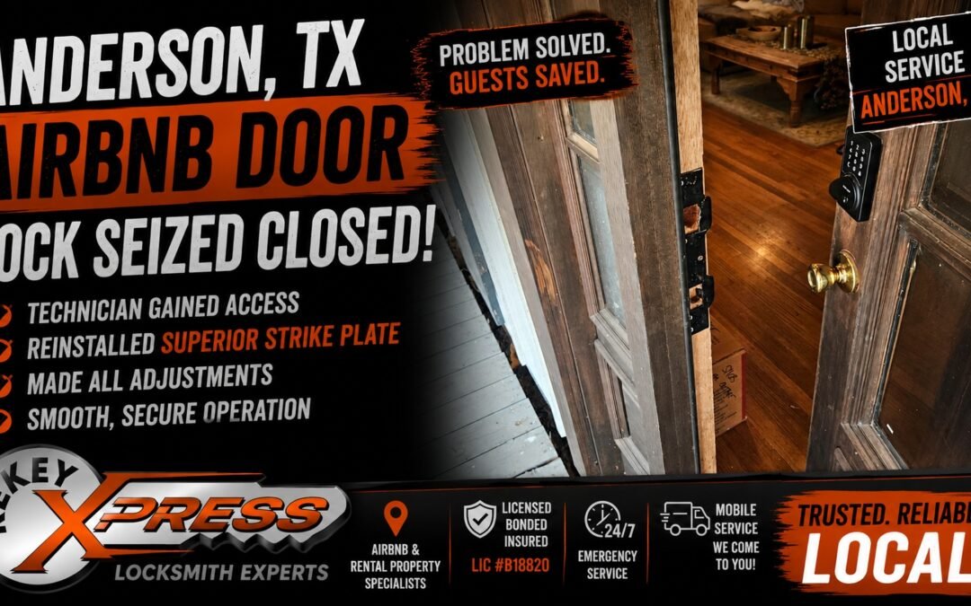 Emergency Airbnb Door Lock Repair in Anderson, Texas: How Rekey Xpress Locksmith Fixed a Seized Lock Fast
